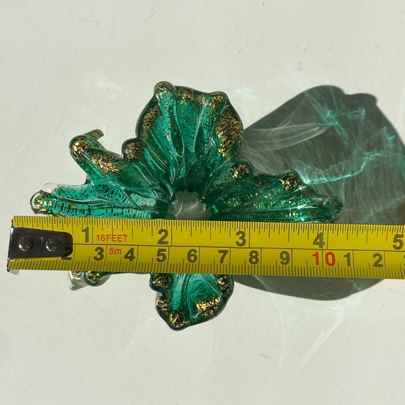 Vintage Teal Murano Glass  Small Trinket Dish / Salt Cellar - Picture 10 of 10